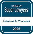 Rated by Super Lawyers | Leandros A. Vrionedes - 2026
