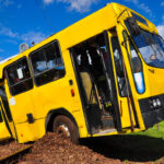 Bus wreck after accident