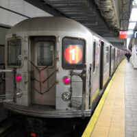 subway train and platform
