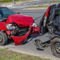 Rear-end Car collision on street