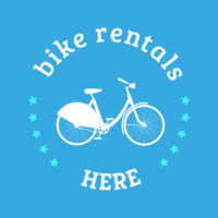 Blue bike for rent