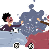 Two cars in wreck Two cars in wreck