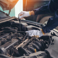 Close up Car Mechanic repairing car